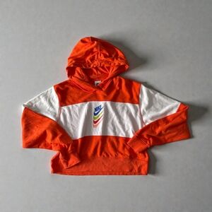 Nike Womens Vibrant Orange and White Hoodie